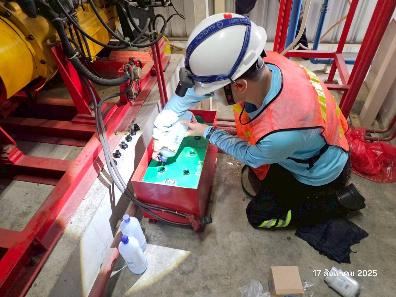 บำรุงรักษาเครื่องสูบน้ำดับเพลิง ซ่อมแซมระบบดับเพลิง และทดสอบระบบดับเพลิง